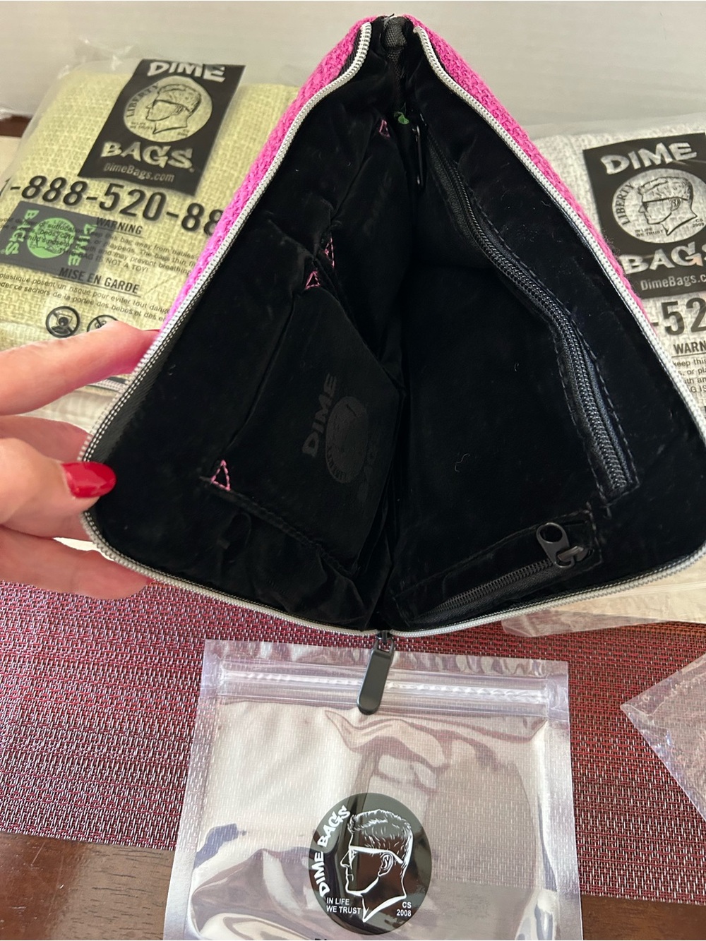 Dime Bags Brand 10” Padded Pouch LIGHT GREEN - Picture 4 of 4